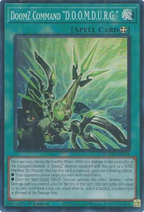DoomZ Command "D.O.O.M.D.U.R.G." DOOD-EN058 Yu-Gi-Oh card from Doom of Dimensions