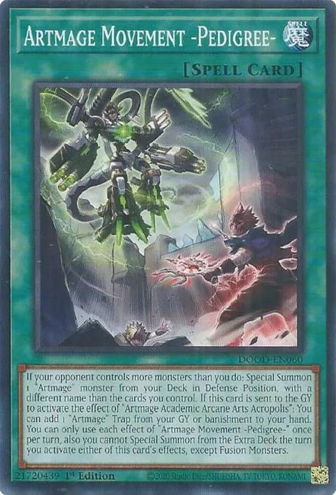 Artmage Movement -Pedigree- DOOD-EN060 Yu-Gi-Oh card from Doom of Dimensions