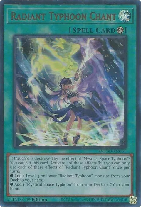 Radiant Typhoon Chant DOOD-EN061 Yu-Gi-Oh card from Doom of Dimensions