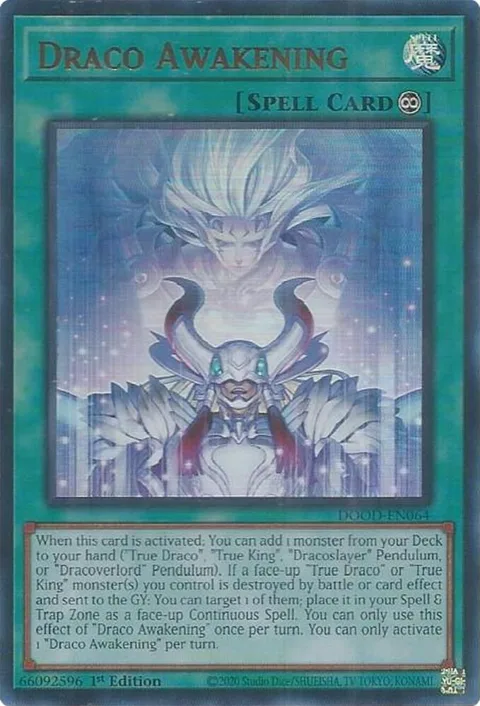 Draco Awakening DOOD-EN064 Yu-Gi-Oh card from Doom of Dimensions