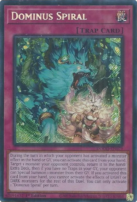 Dominus Spiral DOOD-EN079 Yu-Gi-Oh card from Doom of Dimensions