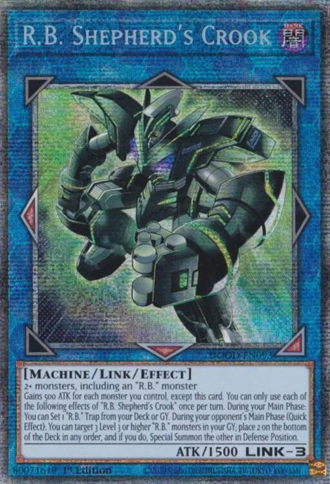 R.B. Shepherd's Crook Starlight Rare DOOD-EN093 Yu-Gi-Oh card from Doom of Dimensions