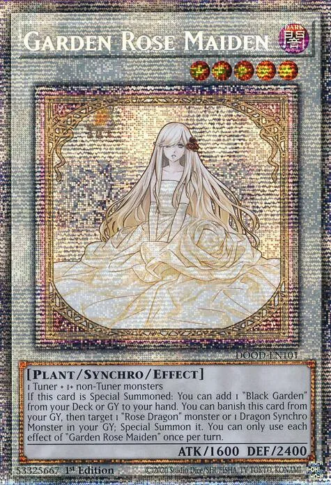 Garden Rose Maiden DOOD-EN101 Yu-Gi-Oh card from Doom of Dimensions