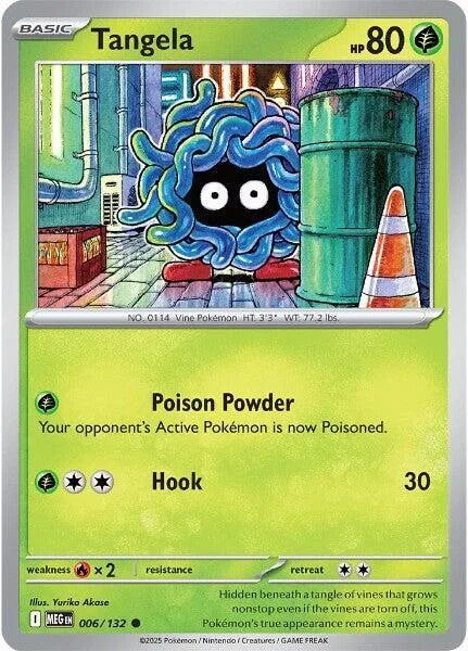 Tangela #006/132 Pokémon card from Mega Evolution