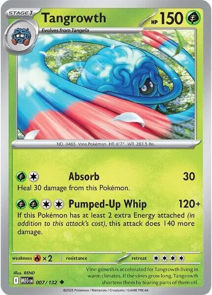 Tangrowth #007/132 Pokémon card from Mega Evolution