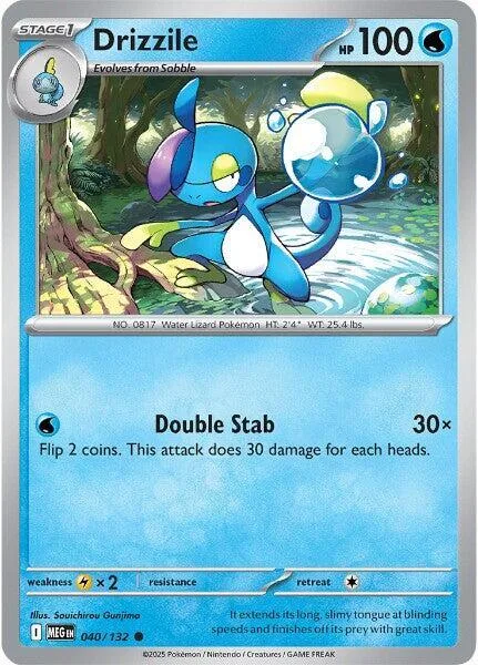 Drizzile #040/132 Pokémon card from Mega Evolution