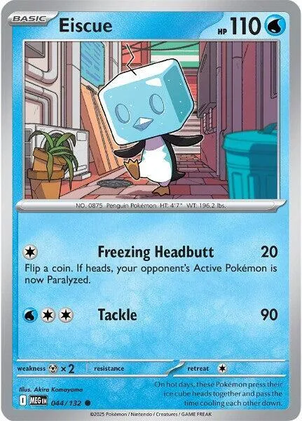 Eiscue #044/132 Pokémon card from Mega Evolution