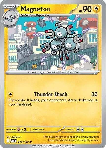Magneton #046/132 Pokémon card from Mega Evolution