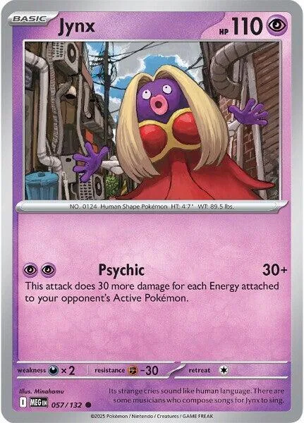 Jynx #057/132 Pokémon card from Mega Evolution