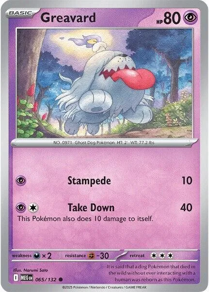 Greavard #065/132 Pokémon card from Mega Evolution