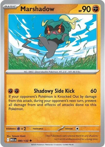 Marshadow #080/132 Pokémon card from Mega Evolution