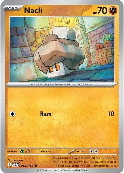 Nacli #082/132 Pokémon card from Mega Evolution