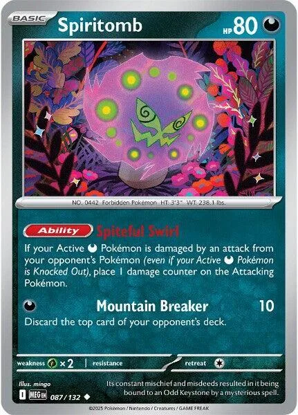 Spiritomb #087/132 Pokémon card from Mega Evolution