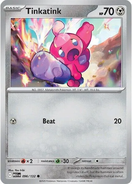 Tinkatink #096/132 Pokémon card from Mega Evolution