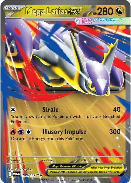 Mega Latias ex #100/132 Holofoil Pokémon card from Mega Evolution