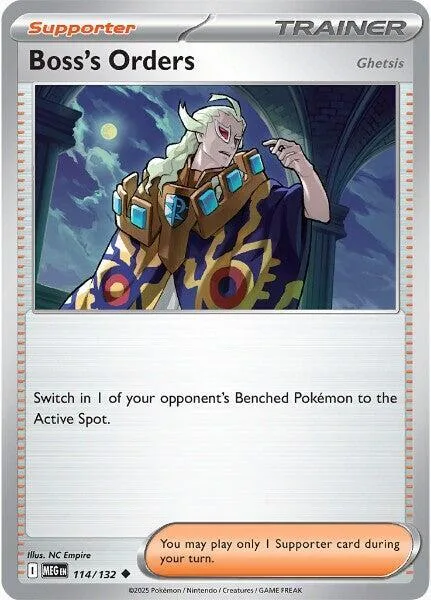 Boss's Orders [Ghetsis] #114/132 Pokémon card from Mega Evolution