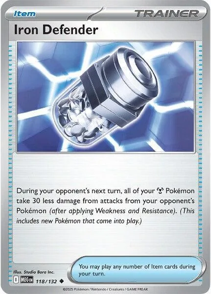 Iron Defender #118/132 Pokémon card from Mega Evolution