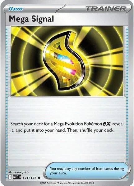 Mega Signal #121/132 Pokémon card from Mega Evolution
