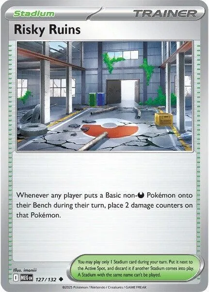Risky Ruins #127/132 Pokémon card from Mega Evolution