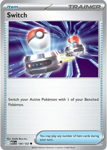 Switch #130/132 Pokémon card from Mega Evolution