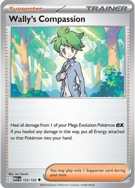 Wally's Compassion #132/132 Pokémon card from Mega Evolution