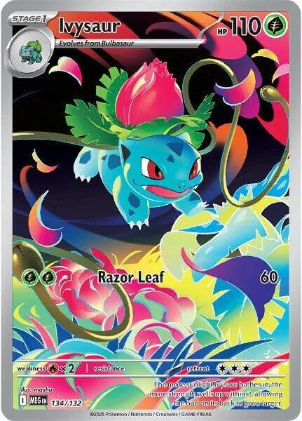 Ivysaur #134/132 Holofoil Pokémon card from Mega Evolution