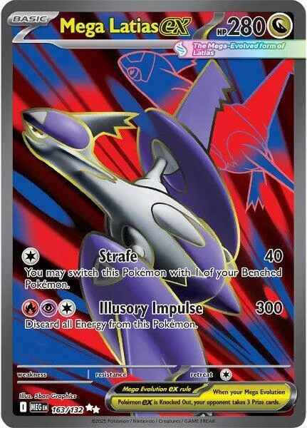 Mega Latias ex #163/132 Holofoil Pokémon card from Mega Evolution