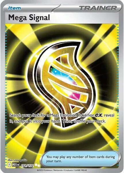 Mega Signal #171/132 Holofoil Pokémon card from Mega Evolution