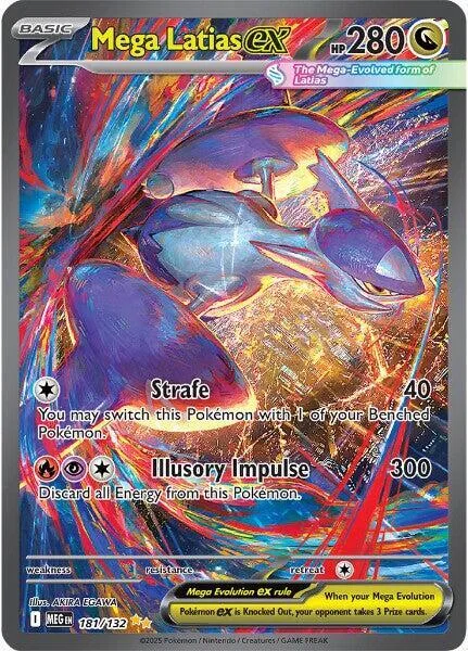 Mega Latias ex #181/132 Holofoil Pokémon card from Mega Evolution