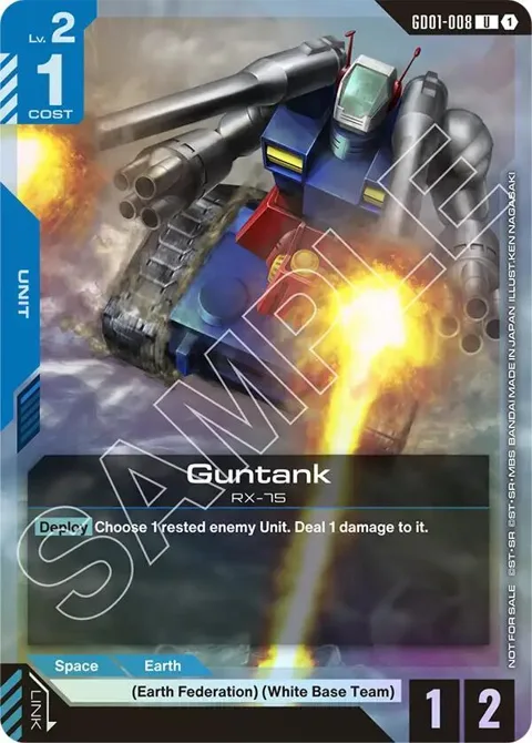 Guntank Championship Participation Pack 01 GD01-008 Gundam card from Gundam Promotional Cards