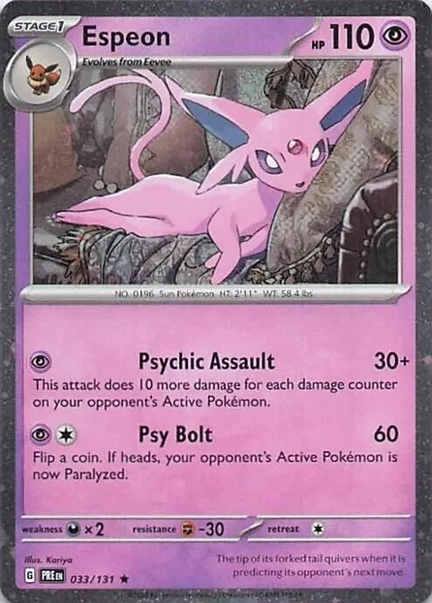 Espeon - 033/131 Cosmos Holo #033/131 Holofoil Pokémon card from Miscellaneous Cards & Products
