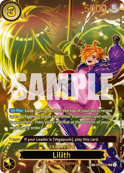 Lilith SP OP07-111 One Piece card from Carrying On His Will