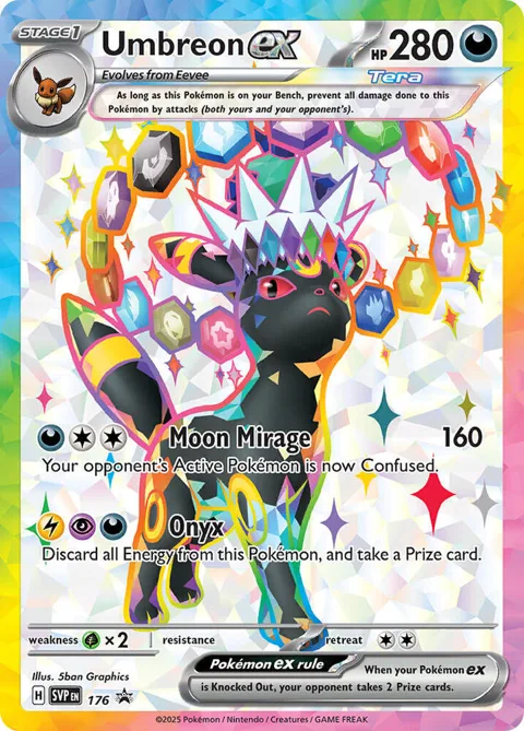 Umbreon ex #176 Holofoil Pokémon card from Scarlet & Violet Promo Cards