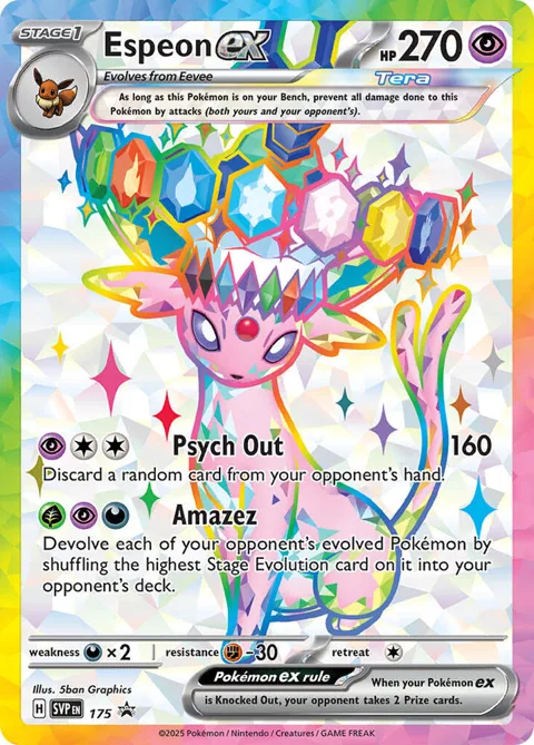 Espeon ex #175 Holofoil Pokémon card from Scarlet & Violet Promo Cards
