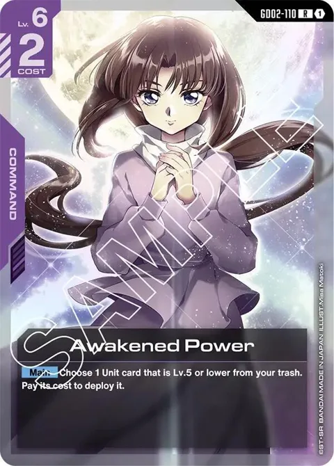 Awakened Power GD02-110 GD02 Gundam card from Dual Impact