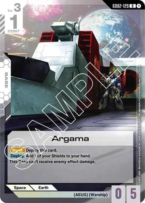Argama GD02-129 Gundam card from Dual Impact