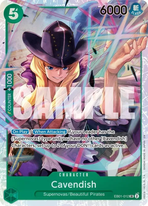 Cavendish Reprint EB01-012 One Piece card from Premium Booster -The Best- Vol. 2