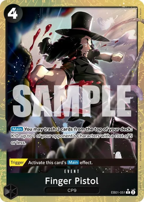 Finger Pistol Alt Art EB01-051 One Piece card from Premium Booster -The Best- Vol. 2