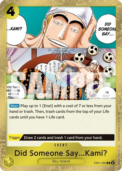 Did Someone Say...Kami? Pirate Foil EB01-060 One Piece card from Premium Booster -The Best- Vol. 2