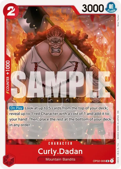 Curly.Dadan Reprint OP02-005 One Piece card from Premium Booster -The Best- Vol. 2