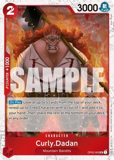 Curly.Dadan Pirate Foil OP02-005 One Piece card from Premium Booster -The Best- Vol. 2