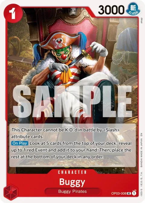 Buggy Reprint OP03-008 One Piece card from Premium Booster -The Best- Vol. 2