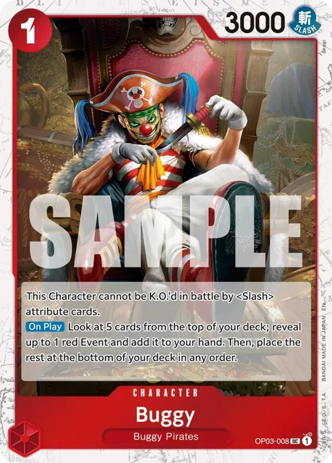 Buggy Pirate Foil OP03-008 One Piece card from Premium Booster -The Best- Vol. 2