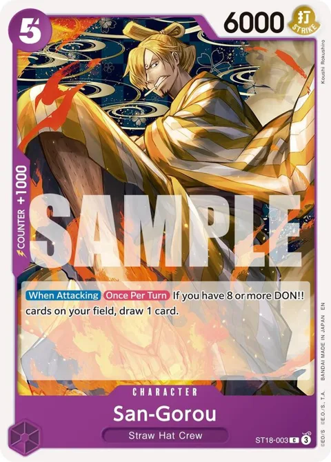 San-Gorou Reprint ST18-003 One Piece card from Premium Booster -The Best- Vol. 2