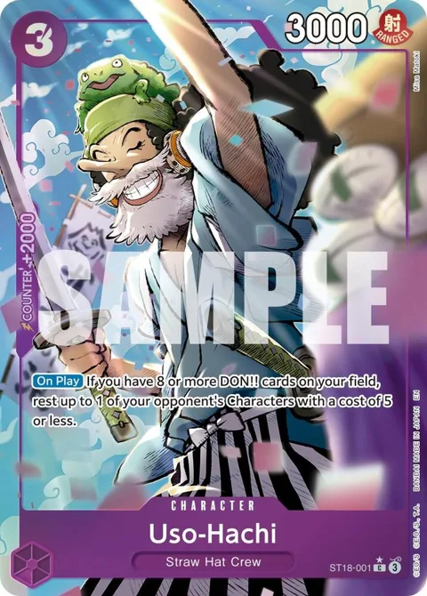 Uso-Hachi Alt Art ST18-001 One Piece card from Premium Booster -The Best- Vol. 2