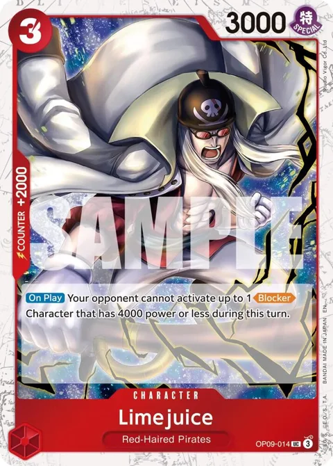 Limejuice Pirate Foil OP09-014 One Piece card from Premium Booster -The Best- Vol. 2