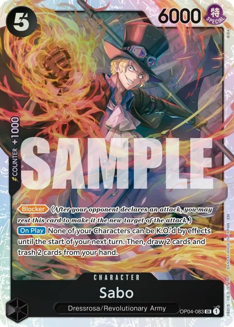 Sabo Reprint OP04-083 One Piece card from Premium Booster -The Best- Vol. 2
