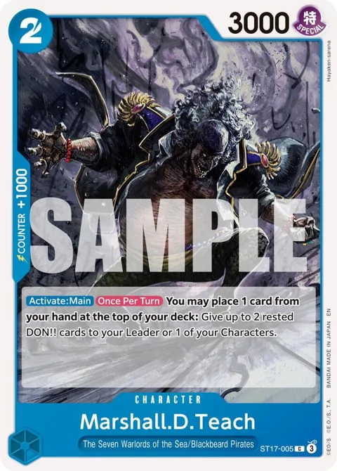Marshall.D.Teach ST17-005 PRB02 One Piece card from Premium Booster -The Best- Vol. 2