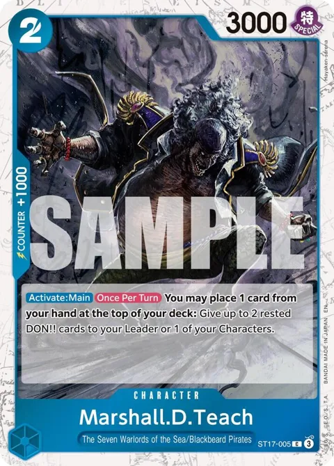 Marshall.D.Teach Pirate Foil ST17-005 One Piece card from Premium Booster -The Best- Vol. 2
