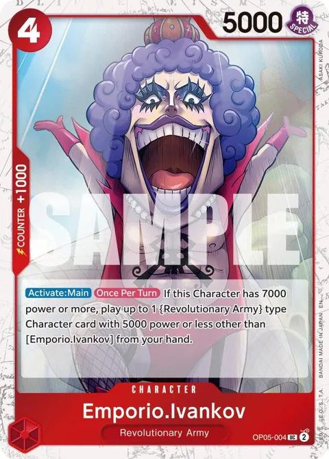 Emporio.Ivankov Pirate Foil OP05-004 One Piece card from Premium Booster -The Best- Vol. 2